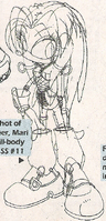 A design sketch of Mari-Su by Patrick Spaziante that was made available in Sonic the Hedgehog #115.