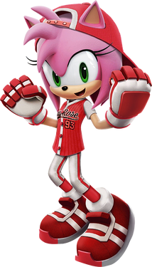 Amy in her "All-Star" outfit, from Sonic Forces: Speed Battle.