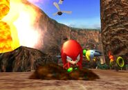 Knuckles Digging into the ground, from Sonic Adventure DX: Director's Cut