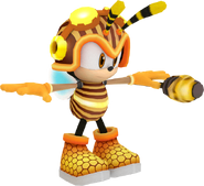 Charmy in his "Honey" outfit, from Sonic Forces: Speed Battle.