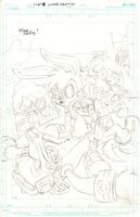 Rough sketch of the front cover.