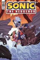 Sonic the Hedgehog #47 (December 2021). Art by Adam Bryce Thomas. Coloring by Leonardo Ito.