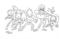 "Sonic-Man Heroes" (inks)