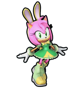 Amy in her "Easter" outfit, from Sonic Speed Simulator.