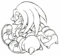 Original pencil artwork for Sonic Adventure