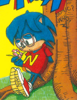 Nicky's finalized body color in the June 1992 issue of Shogaku Ninensei. Art by Sango Morimoto.