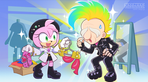 Amy and Professor Pickle, from Sonic Channel.