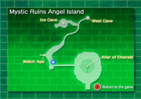 A map depicting the Altar of Emerald in Sonic Adventure.