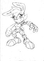 Concept artwork for Bunnie's second set of cybernetic limbs.