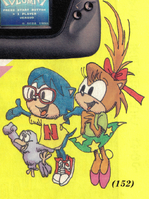 Promotional artwork of Nicky and Amy from the July 1992 issue of Shogaku Ninensei.