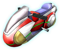 The Red Rock in Bike mode, from Sonic Riders: Zero Gravity