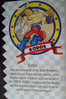 Kodos' bio, from Sonic the Hedgehog Archives Volume 14.