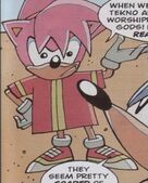 Amy's red-and-yellow dress, from Sonic the Comic #169.