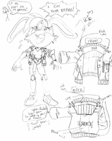 Early concept art for Bunnie's post-Xorda design by Jeff Axer.