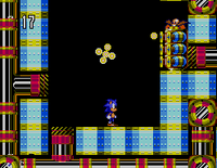 Sonic fighting Crystal Egg Zone boss.