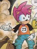 Amy's 23 T-shirt, from Sonic the Comic #116.