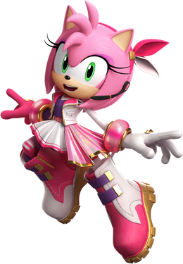 Amy in her "Popstar" outfit, from Sonic Forces: Speed Battle.