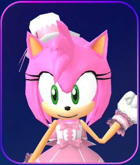 Amy in her "Valentines" outfit, from Sonic Speed Simulator.