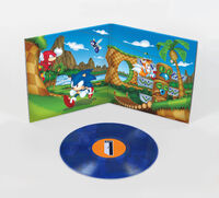 Gatefold with translucent blue record