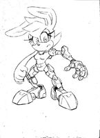 Concept artwork for Bunnie's second set of cybernetic limbs.