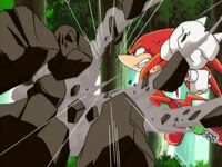 Knuckles punching rock