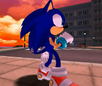 Sonic wearing the Crystal Ring