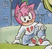 Amy's broken heart T-shirt, from Sonic the Comic #124.