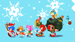 Mighty in his winter outfit, from Sonic Mania Adventures.