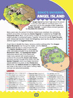 A map of Angel Island from Sonic Super Digest #2. Note that although physically similar to the previous map, many of the location names are different.