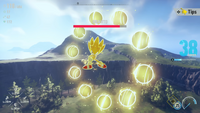 Super Sonic using Homing Shot, from Sonic Frontiers.