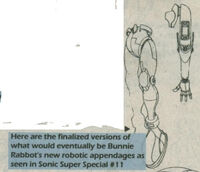 Bunnie's set of appendages, from Sonic Super Special #11.