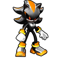 Orange Shadow Android variant with orange eyes, from Sonic Speed Simulator.