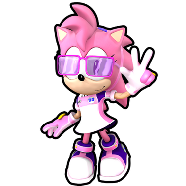 Classic Amy in her "Racesuit" outfit, from Sonic Speed Simulator.