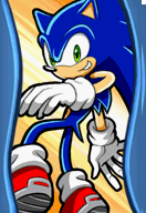 In-battle Sonic the Hedgehog artwork