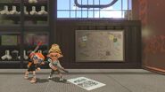 Inklings posing on the map in Splatoon 2