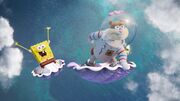 The movie's first look featuring Sandy and SpongeBob in skiing shells above the ocean as confirmed by Netflix.[2]