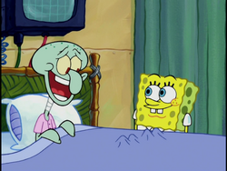 Squidward Tentacles (laughter in the ending of "Funny Pants")