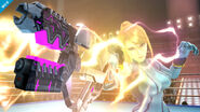 Zero Suit Samus using her grab.