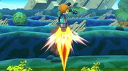 A Mii gunner using Down Air