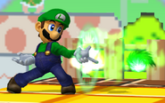 Luigi's Fireball attack in Melee