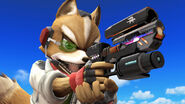 A close view of Fox's Blaster in Super Smash Bros. for Wii U.