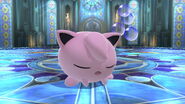 Jigglypuff sleeping after using Rest.