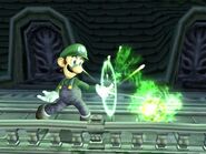 Luigi's Fireball attack in Brawl