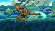 Samus' neutral air; it hits on both sides, changed from her sex kick n-air in Brawl.