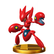 Scizor's Trophy in Super Smash Bros. for Nintendo 3DS and Wii U.