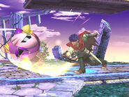 Ike countering Meta Knight's attack in Super Smash Bros. Brawl.