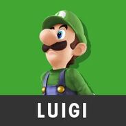 Luigi's profile picture on the official Super Smash Bros. for Nintendo 3DS/Wii U website.