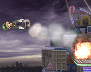 Green Missile misfire in Super Smash Bros. Brawl.