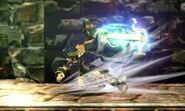 Dark Pit dashing forward while using Electroshock Arm