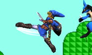 Link's back aerial; consists of two hits.